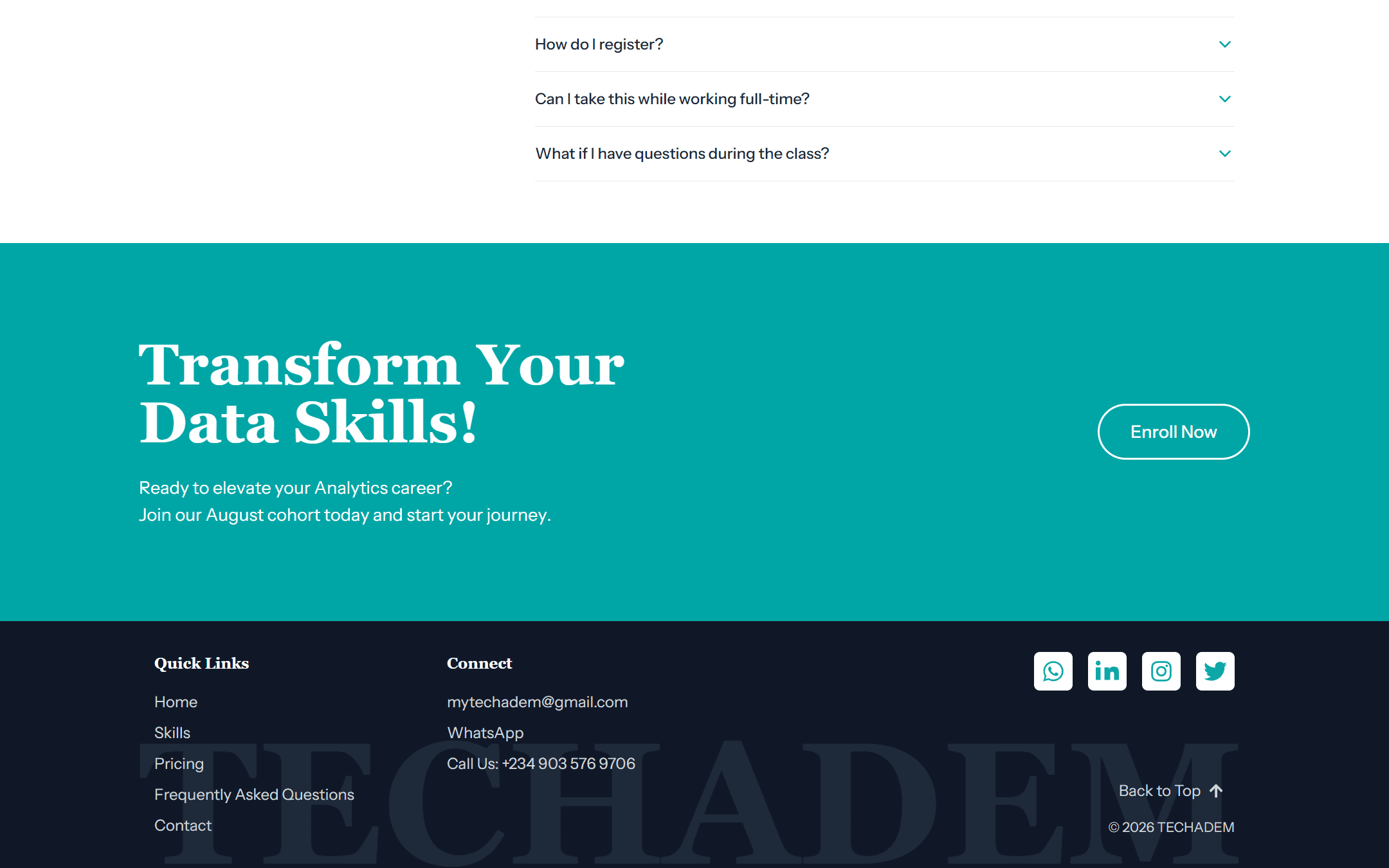 Techadem Data Analysis Cohort screenshot 2