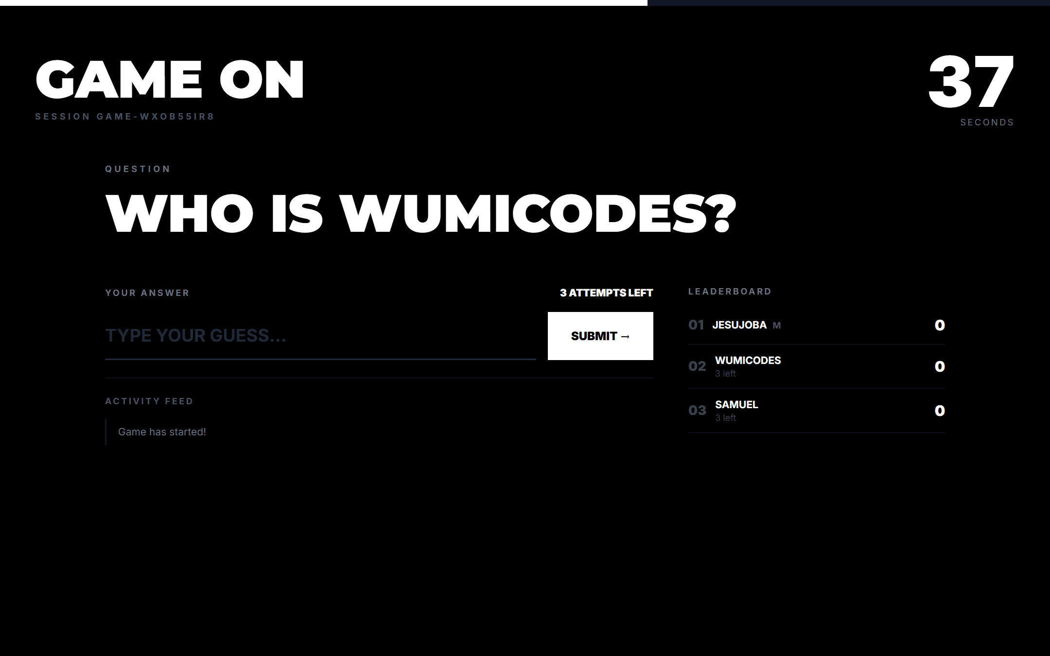 The Guessing Game screenshot 1